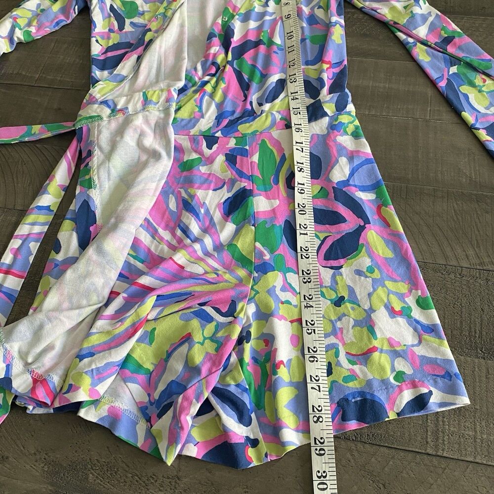 Vibrant Lilly Pulitzer Tiki Floral Wrap Romper Dress Size XXS‎ - Picture 10 of 11